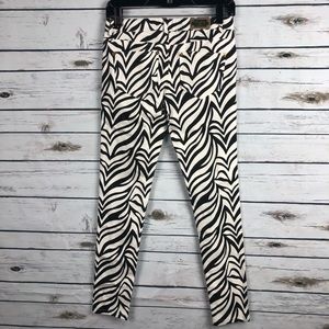 Esther Woman medium black white zebra skinny pants